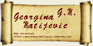 Georgina Matijević vizit kartica
